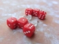 Preview: Rote Würfel Ohrstecker 1, 2, 3, 4, 5, 6 dice